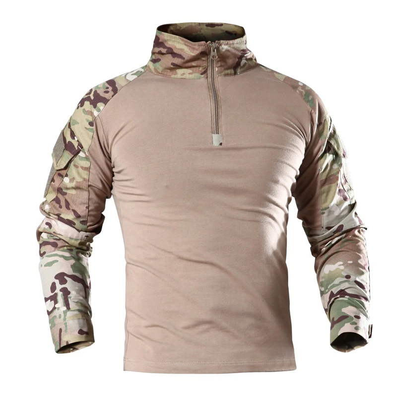 Men Outdoor Tactical combat T-shirts Sports Casual Shirts Combat Uniforms Hunting Climbing Fishing T Shirt