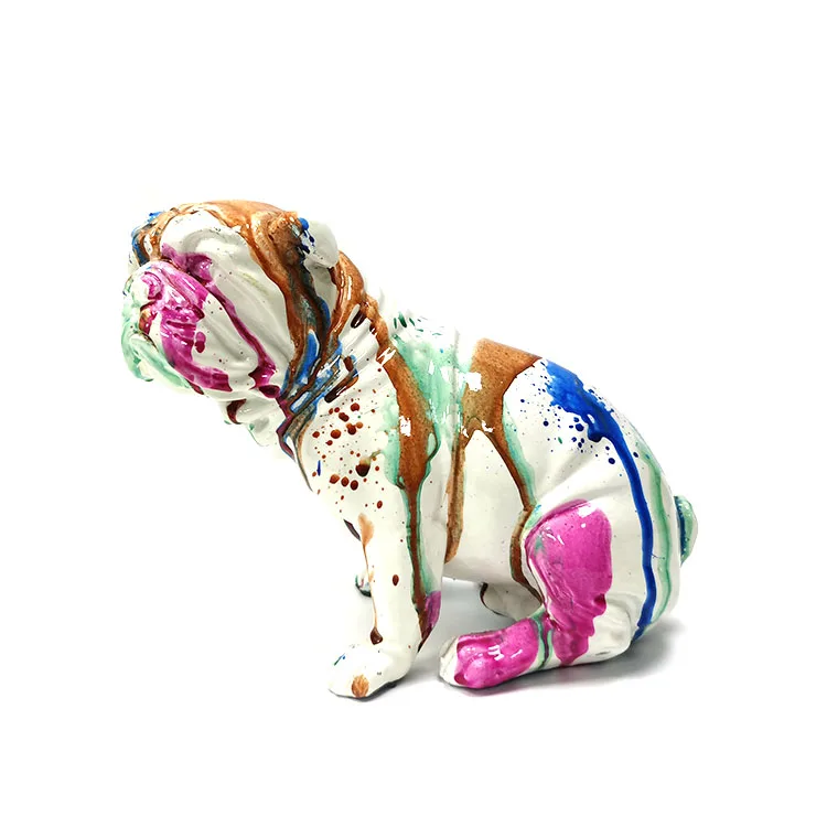 Wholesale Statues resin dog figurine crafts for home decoration life size from china