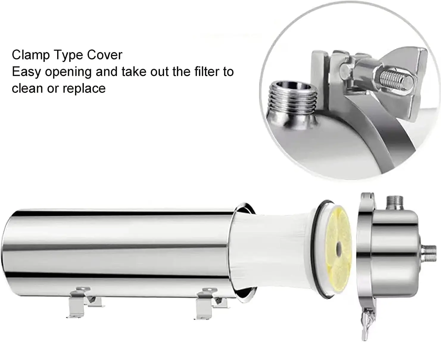 PVDF Ultrafiltration Membrane Uf Water Filter System Stainless Steel Whole House Ultrafiltration Machine with Washable Element