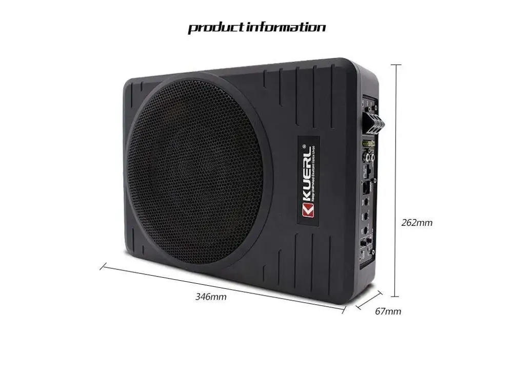 12v Pure Bass Ultra-Thin Car Car Audio Modified 10 Inch 720W Power Seat Closed Speaker spl car subwoofer box