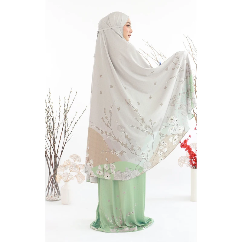 Hot selling Arabic abaya muslim dresses dubai 2 piece set high quality nida prayer abaya for women Modest Khimar Hijab Abaya