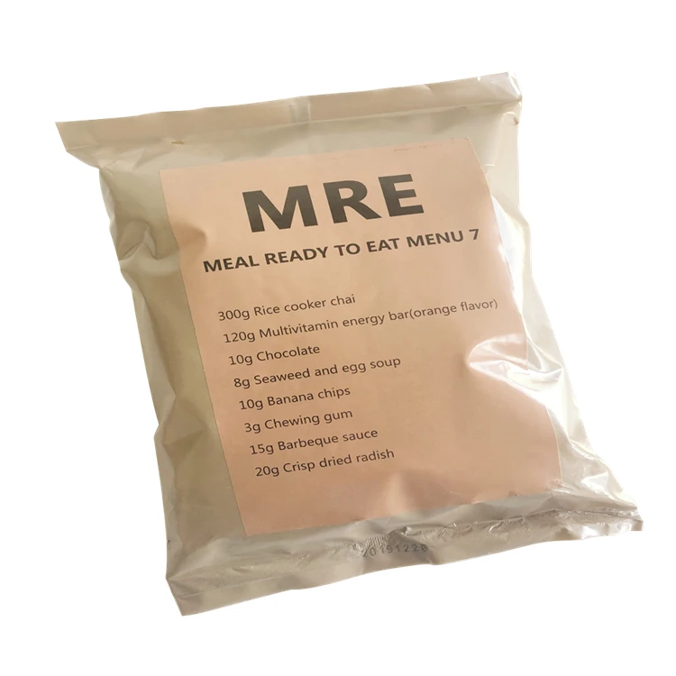 Military Quality MRE Fried Rice Menu OEM ODM Vacuum Pack Food