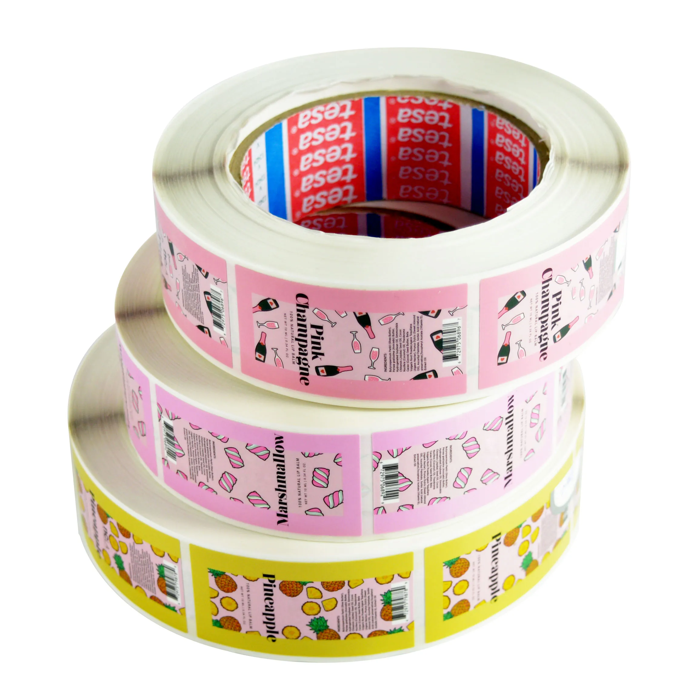 Custom high quality oil proof lip stick lip balm label