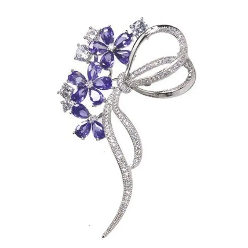SERMELIY Latest fashion floral lapel custom brooches corsage high-grade large pin buckle pin brooch