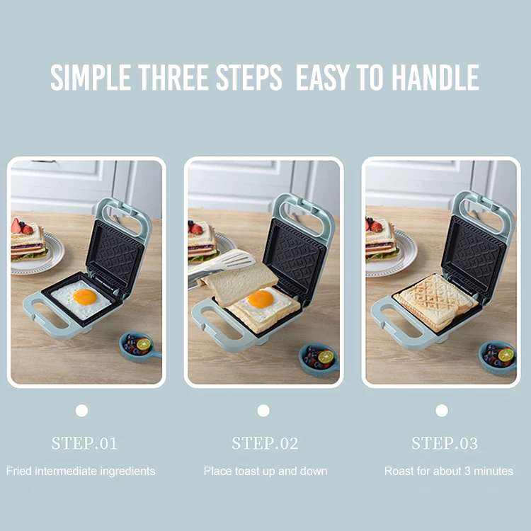 Wholesale Household Double Sided Heating Sandwich Machine Multifunctional Toaster Breakfast Machine