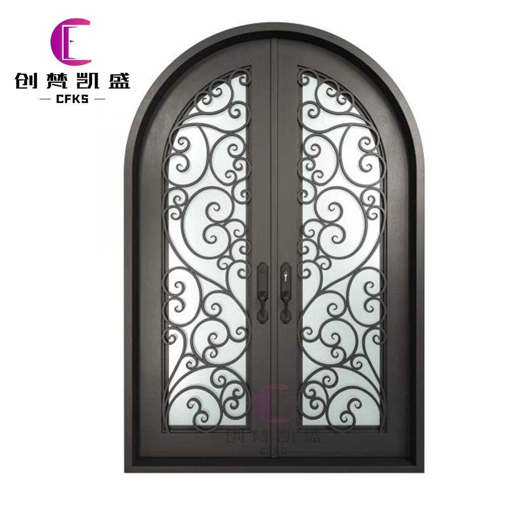 Iron Steel Aluminum Security Door Panel Entrance Waterproof Door Design Modern Solid Door Home Gate