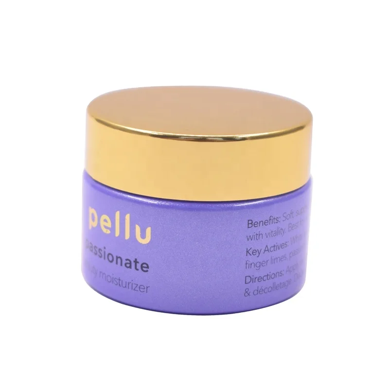 Лидер продаж, пустой увлажняющий крем 1 унция/30 г, стеклянные фиолетовые банки для косметики, оптовая продажа