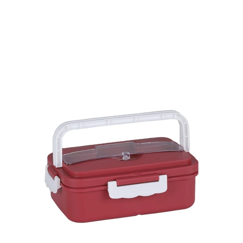Hot Sale Kids Student  Plastic Three Compartment Portable Lunch Box Food Container