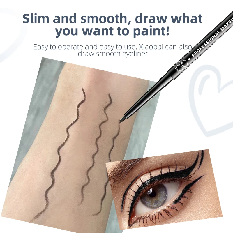 Professional Manufacturer Liquid Gel Slim Smooth Easy Operate Fine Brush Tip Eyeliner