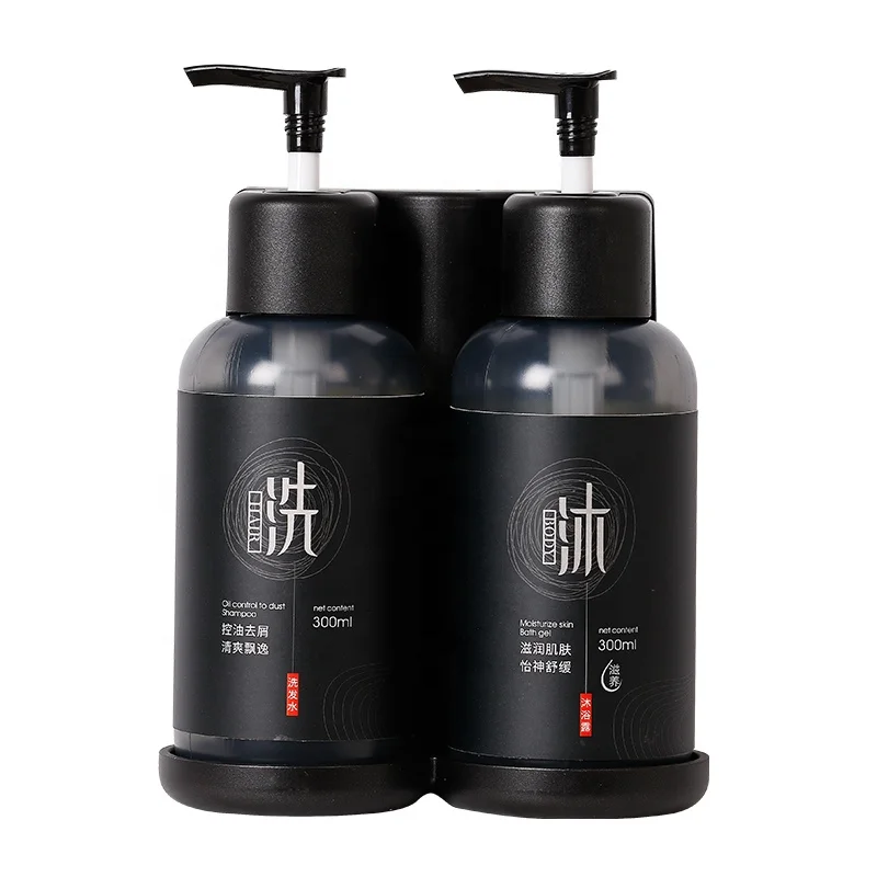 China Factory Price Customized Box Logo Packing Graphic Technical   Double Soap Dispenser Pumps Black For Hotel