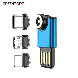 540 degree free swivel mini magnetic portable mobile phone charger super mini emergency charging USB cable for all phones