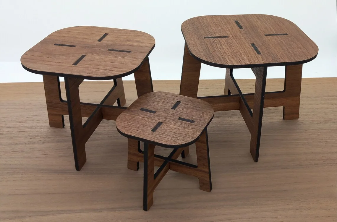 Chunlei OEM DIY assembled plant stand wooden mid century flower pot holder indoor home office decorations plants shelf