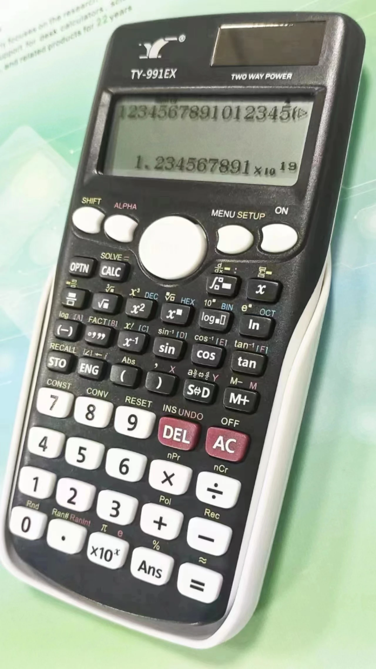 991EX Scientific Calculator Dual Power Supply Scientific Calculator 16 Digits Dot Matrix  Display Scientific Calculator