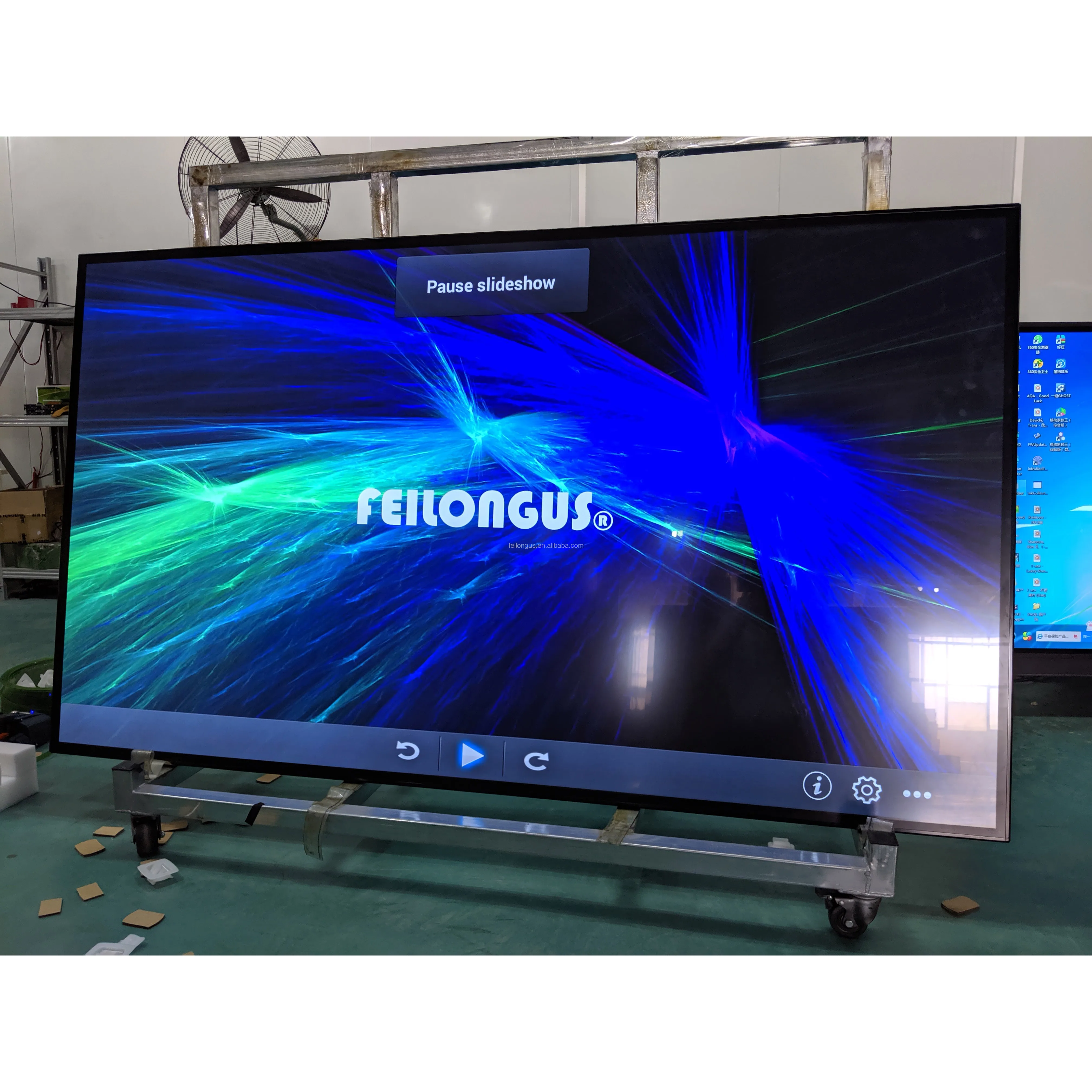 
100 Inch Interactive Smart Touch Flat Panel Screen Monitor For Conference; Phones, Tablets And All-In-One Panel To Realize C 