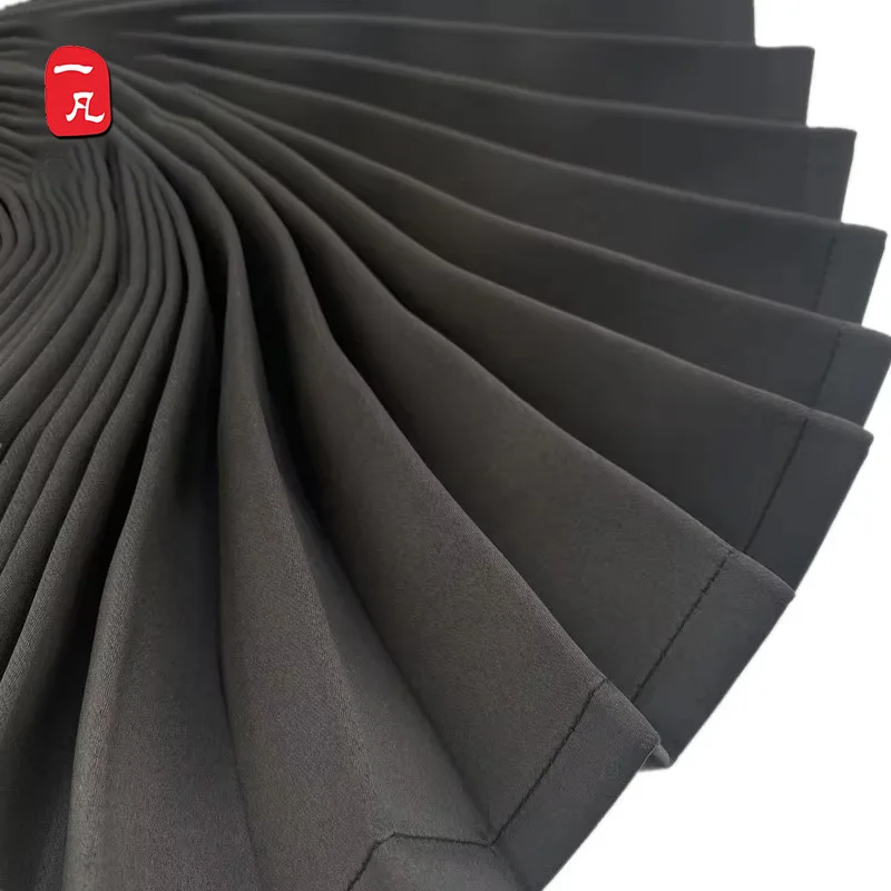 Blackout Dark Polyester Thick Shading Pleated fabric for Living Room Window Shades Balcony Curtain