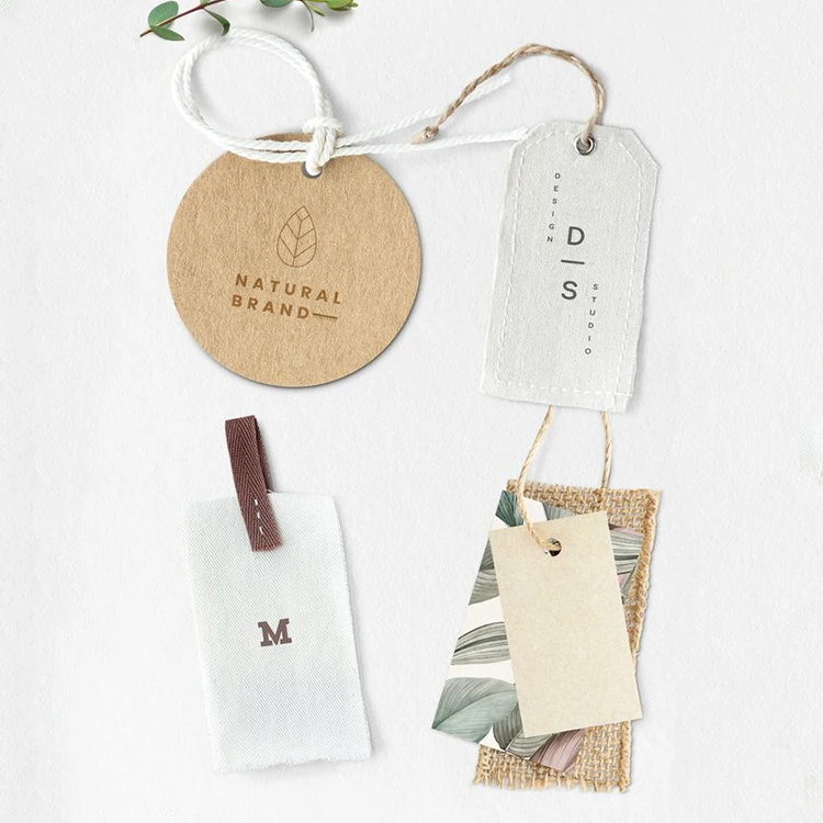 Wholesale Cardboard Printed Paper Hang Tag Custom Brand Logo Clothing Price Tags