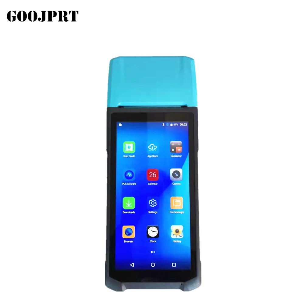  JP-Q2 3G WCDMA WiFi Android Ручной КПК со встроенным мобильным термальным принтером NFC RFID кардридер мобильный термопринтер считыватель