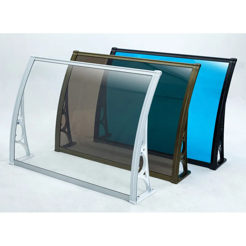 Trade Assurance ISO Certified 100% Bayer Maralon Polycarbonate Sheet Door 15-Year Warranty UV Protected Pavilion Rain Awning