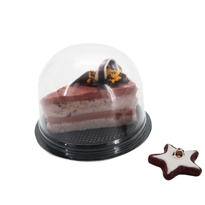 
in stock high quality mini round cake container plastic dome 