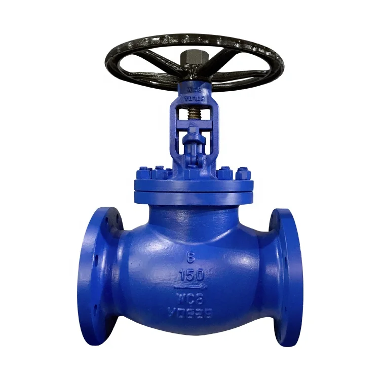 ANSI standard 150lb casting steel WCB material handwheel operated bellows seal globe valve