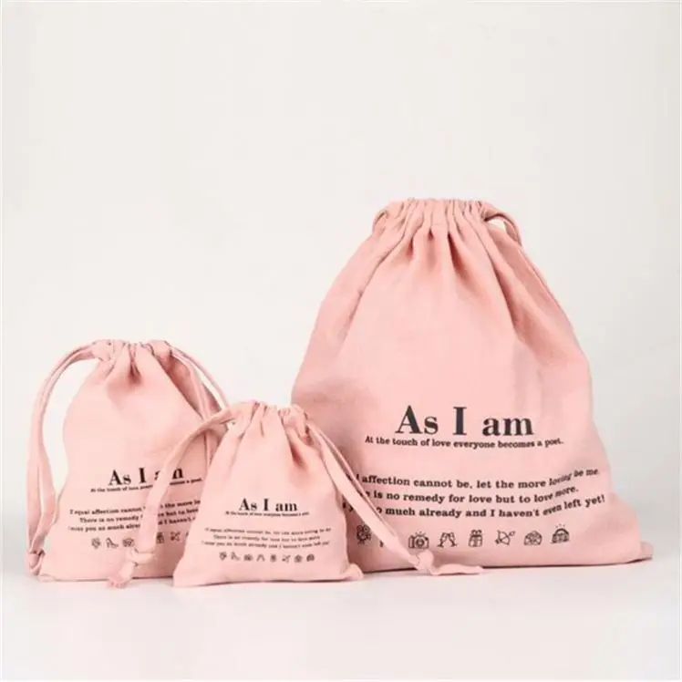 Customised soft washing durable organic cotton tote draw string shoe bag small foldable canvas cloth drawstring bag with logo