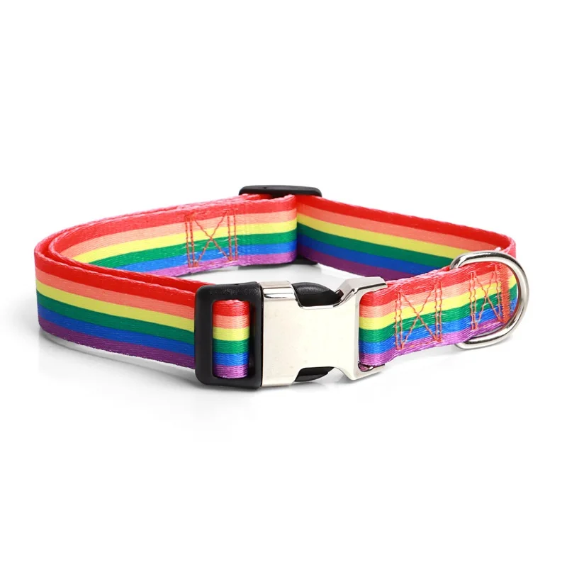 Pet Collar Ethnic Style Striped Forest Pattern Lettering Nylon Outdoor Walking Accessories Dog Accessories Supplies