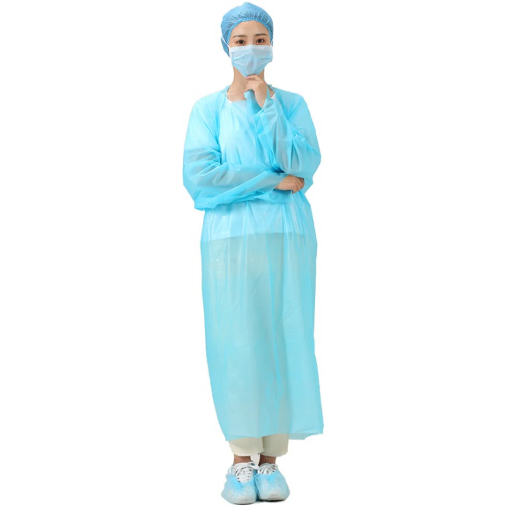 Eco-friendly CPE Apron Disposable with Sleeves Waterproof Plastic Gown