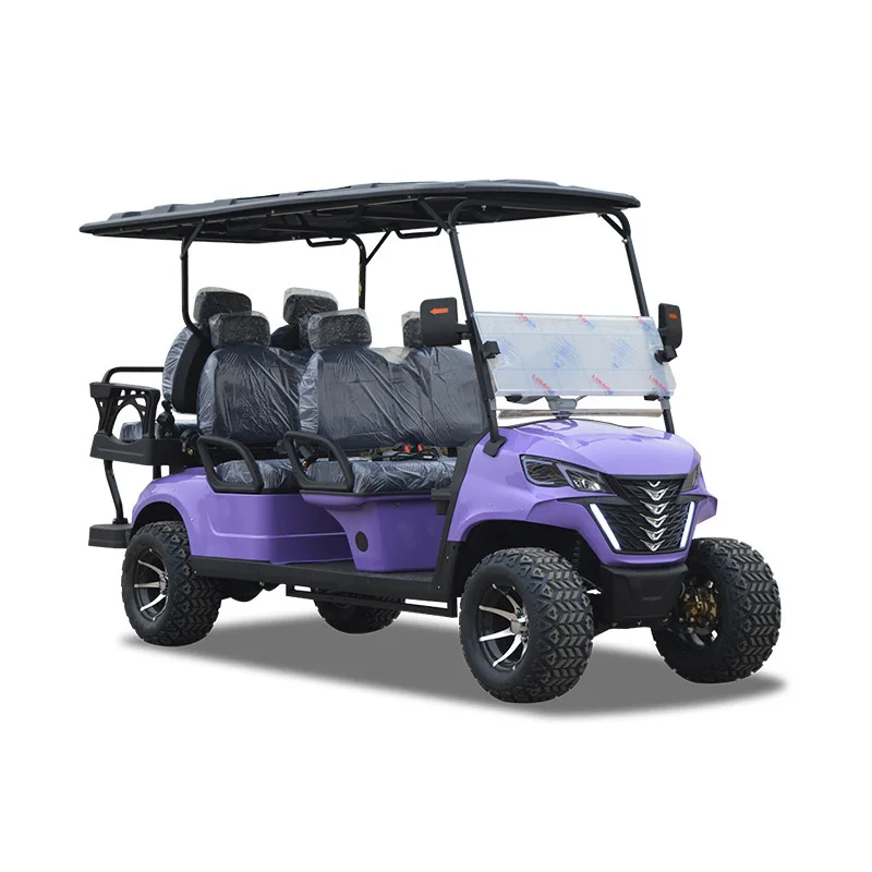 Family use cheap 4+2 seats small club car hunting Golf Cart Electric golf buggy beach golf art for sale