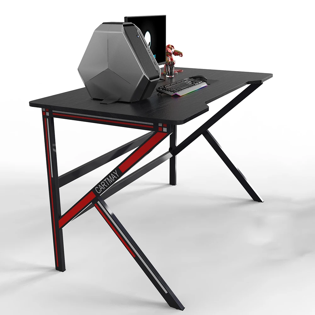 Factory Direct Sales Small Black Mdf Racing Gaming Desk Laptop Stand Home Table
