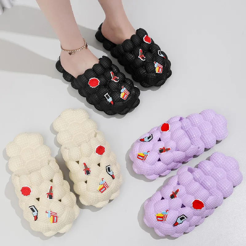 Summer cool slippers EVA outdoor sandals for home thick soled couple anti slip slippers for women
