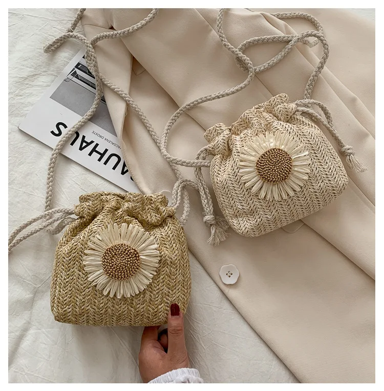 2022 mini phone bag summer new woven Handbag single shoulder diagonal cross Bag foldable bag custom
