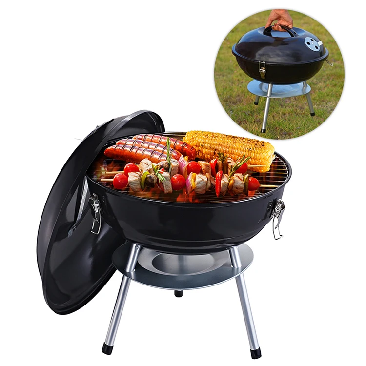 High quality Barbecue Mini Charcoal Grill Portable Folding BBQ Grill Outdoor