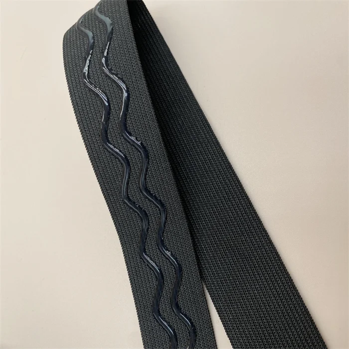 Wholesale men and women black and white high elastic drop rubber elastic belt non slip rubber belt belt safety