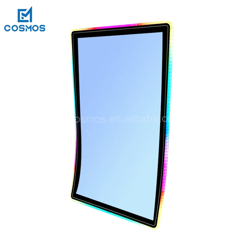 Entertainment 23.6 / 32 / 43 / 55  Inch J Type Closed Touch Screen Smart Curved Monitor For Gaming Machine
