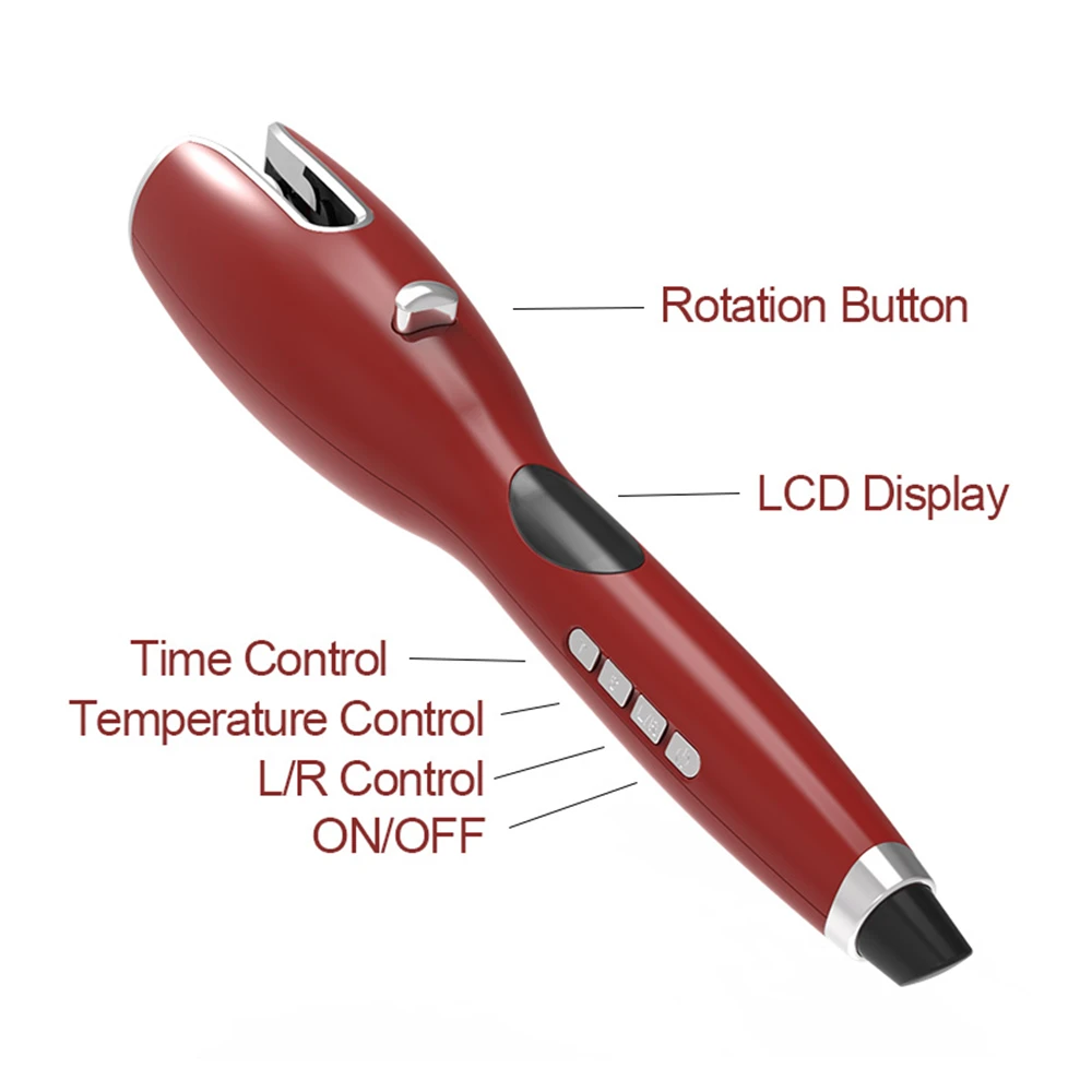 electric comb Usb Rechargeable Portable High Quality Gorgeous Auto Rotating Cordless Automatic Hair Curler Smart LCD