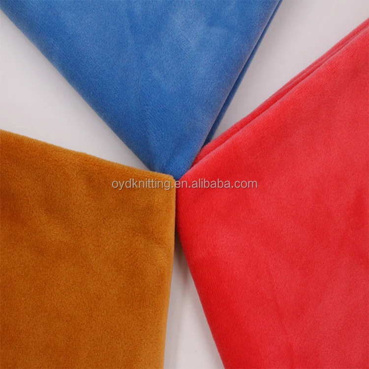 Spandex Super Soft Velvet 7% Spandex Velour Fabric For Garment
