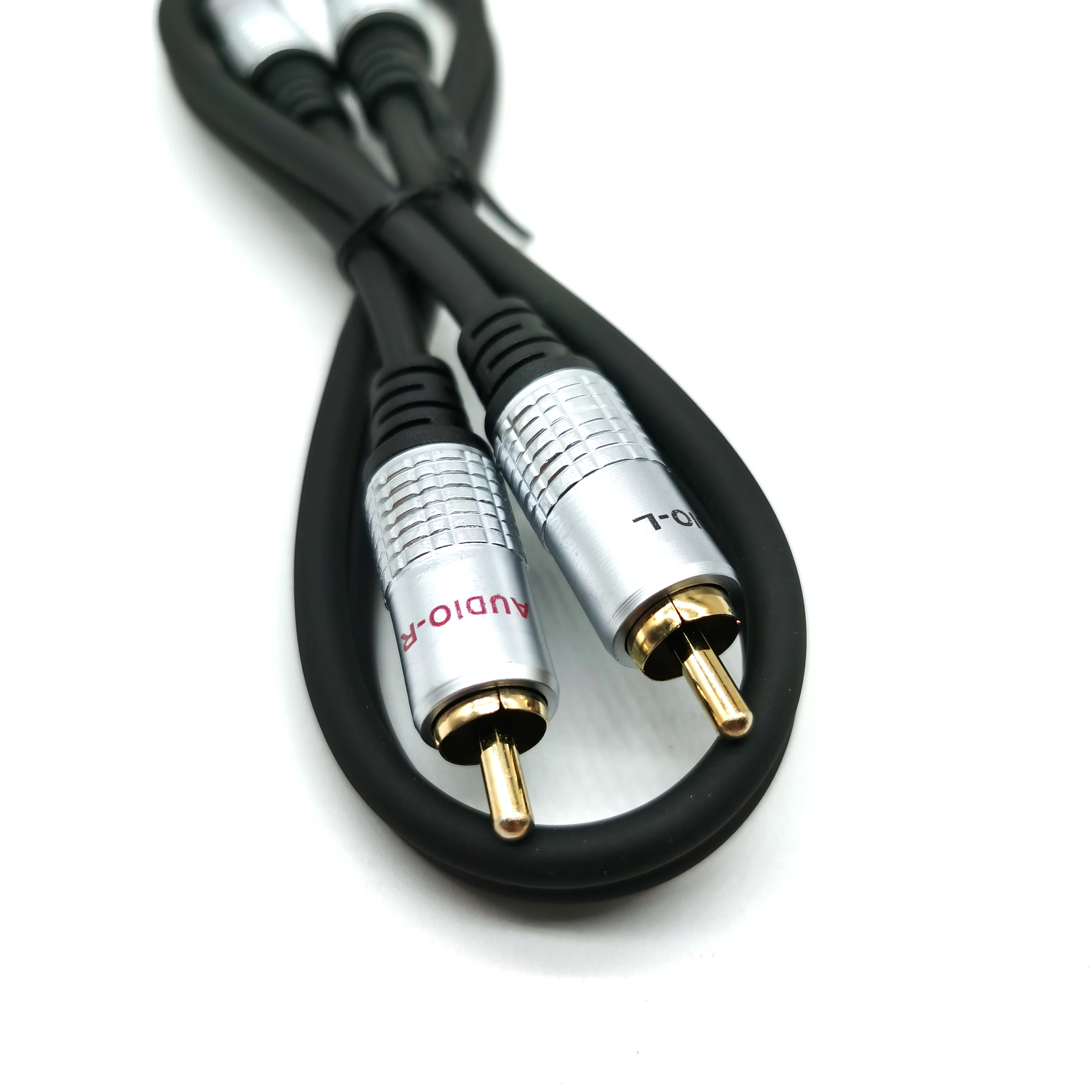 Позолоченный аудиокабель 2RCA папа-2 RCA папа
