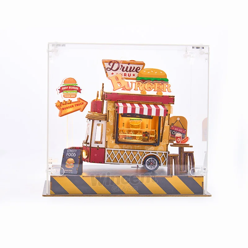 New Education Bricks Mini Blocks Building Toy  Food Truck Car Toys Dining Car Building Bricks for Kids