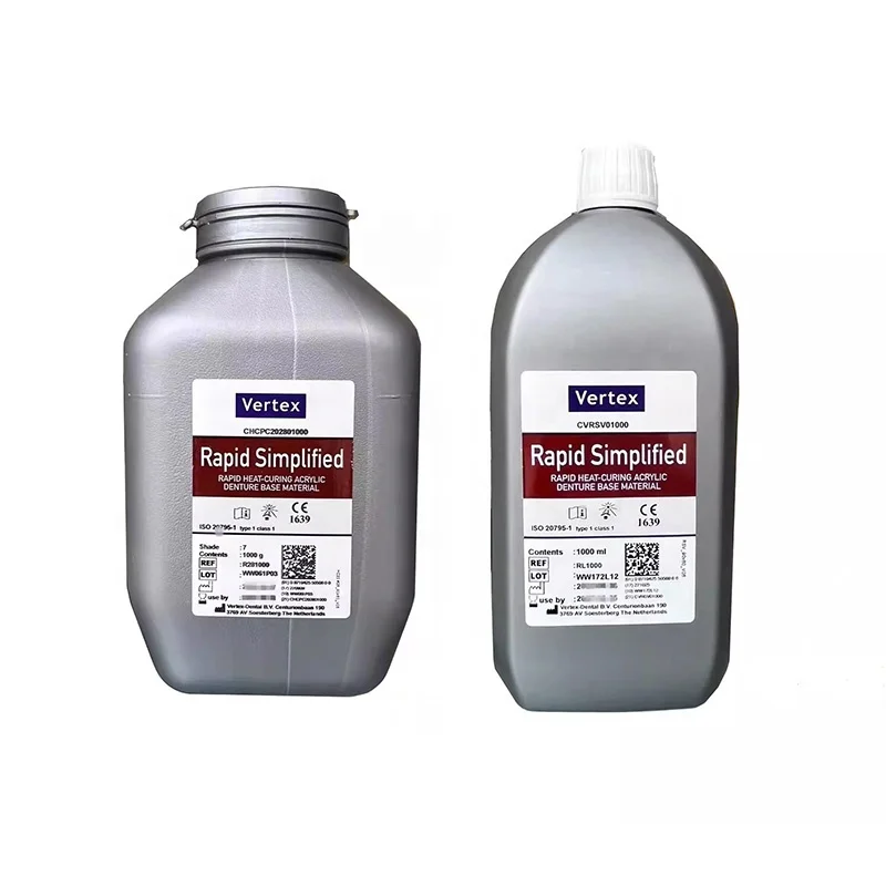 Vertex Denture with Polymer Self Cure and Heat Cure Resin Denture Base Power and Liquid