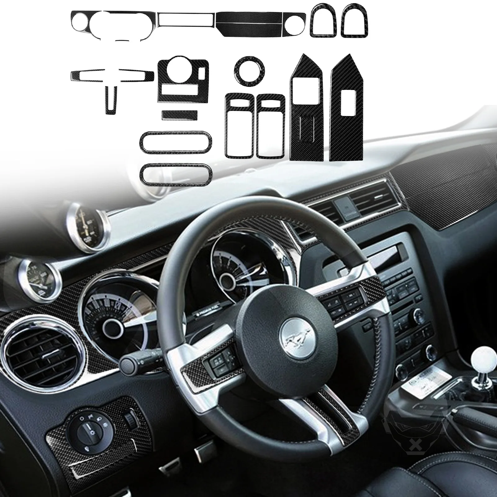 Central Control Air Outlet Kit Real Carbon Fiber Automotive Interior Modification Accessories For Fd Model Wild Horse 09-13