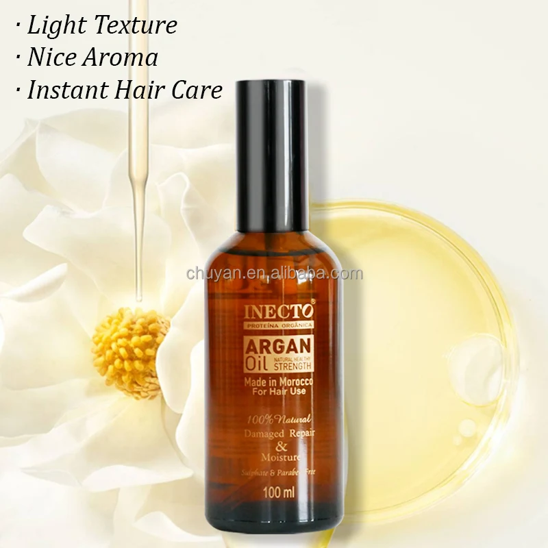 2023 Organic Natural Moroccan Argan Oil Essence INECTO Hair Serum Rich in VItamins Amino Acids Anti Hair Dryness