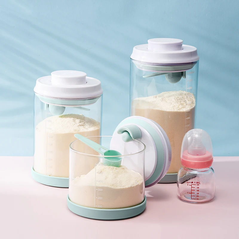 Wholesale one press pop-up snacks baby powder milk food milk powder 1700ml storage containers