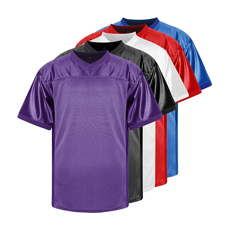 Digital Sublimation Printing Quick Dry Vented Mesh Football Jersey American Wholesale Custom Mens Blank Football Jersey