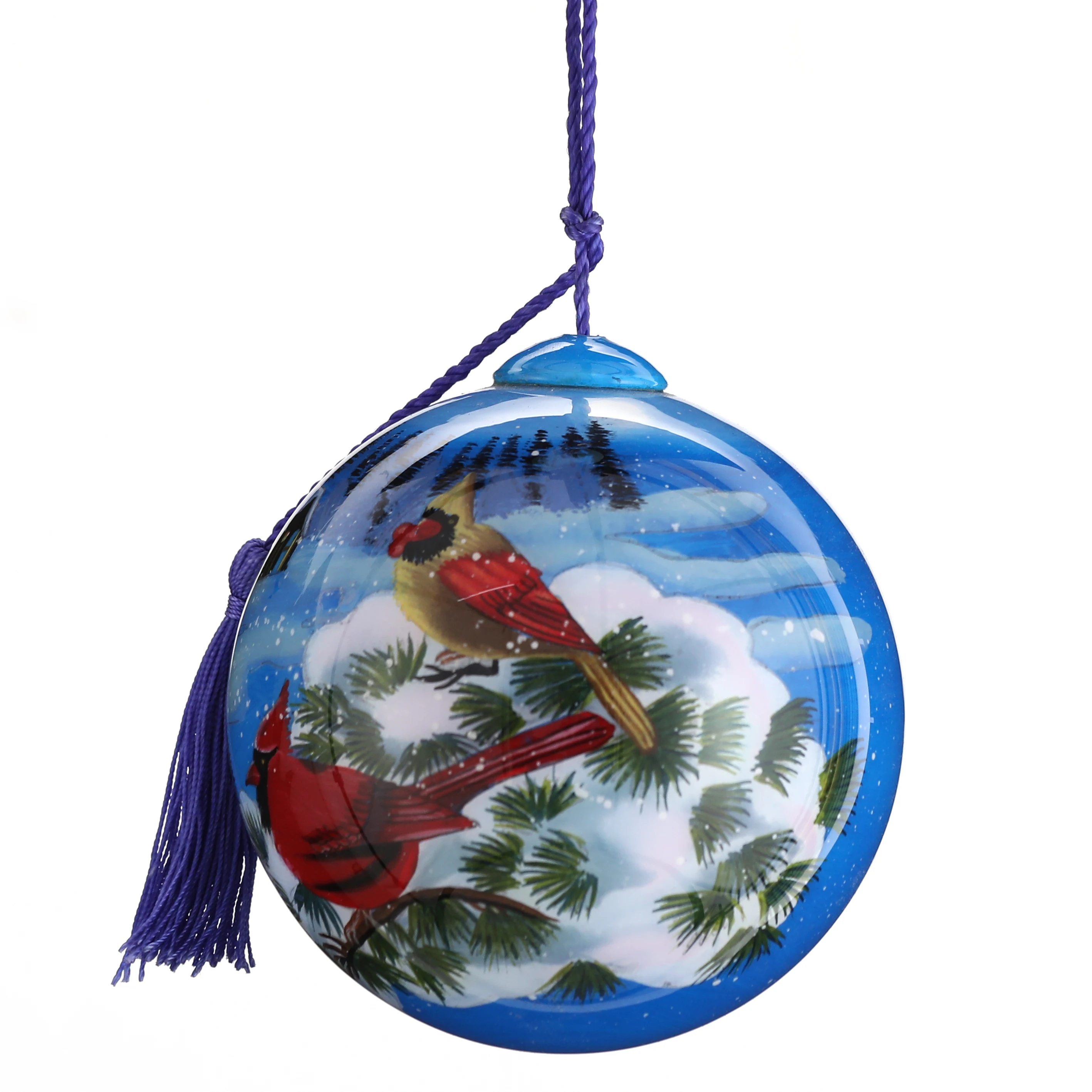 Заводской дизайн Рождественский стеклянный шар с ручной росписью высококачественный узор логотипом на заказ рождественская елка декоративный