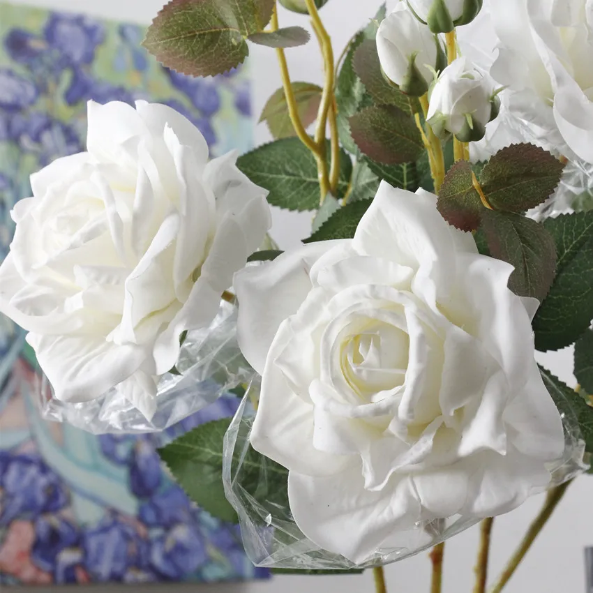 Simulation rose artificial flower home office decoration flower arrangement art photography props