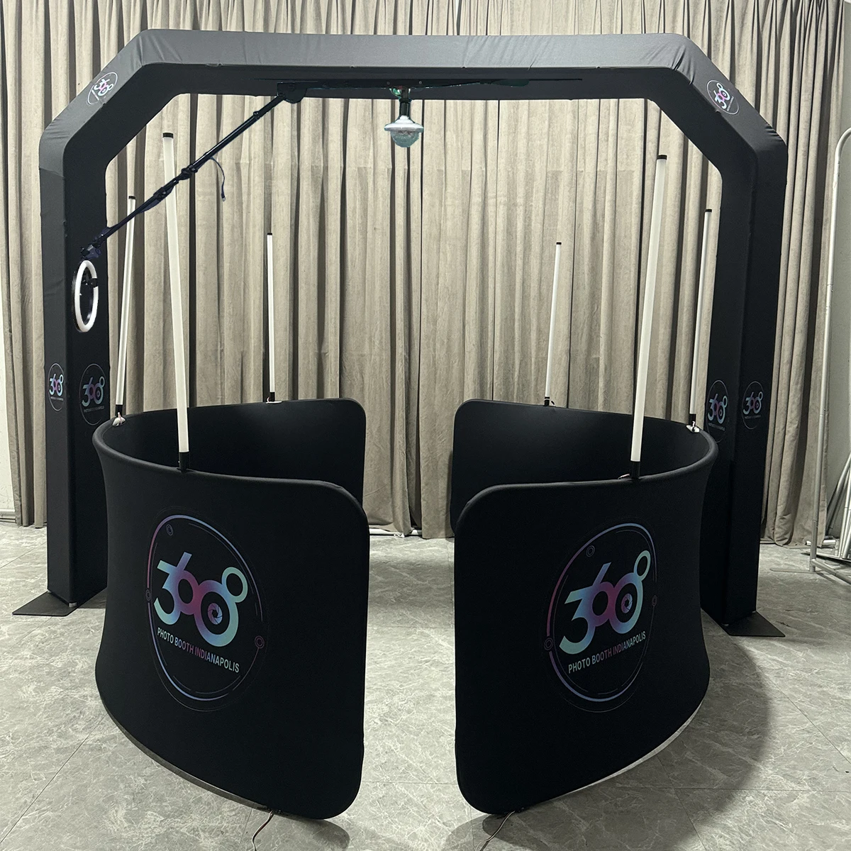 2024 Best Choice Overhead 360 Camera Photo Booth wireless automatic rotating selfie 360 photo booth new model