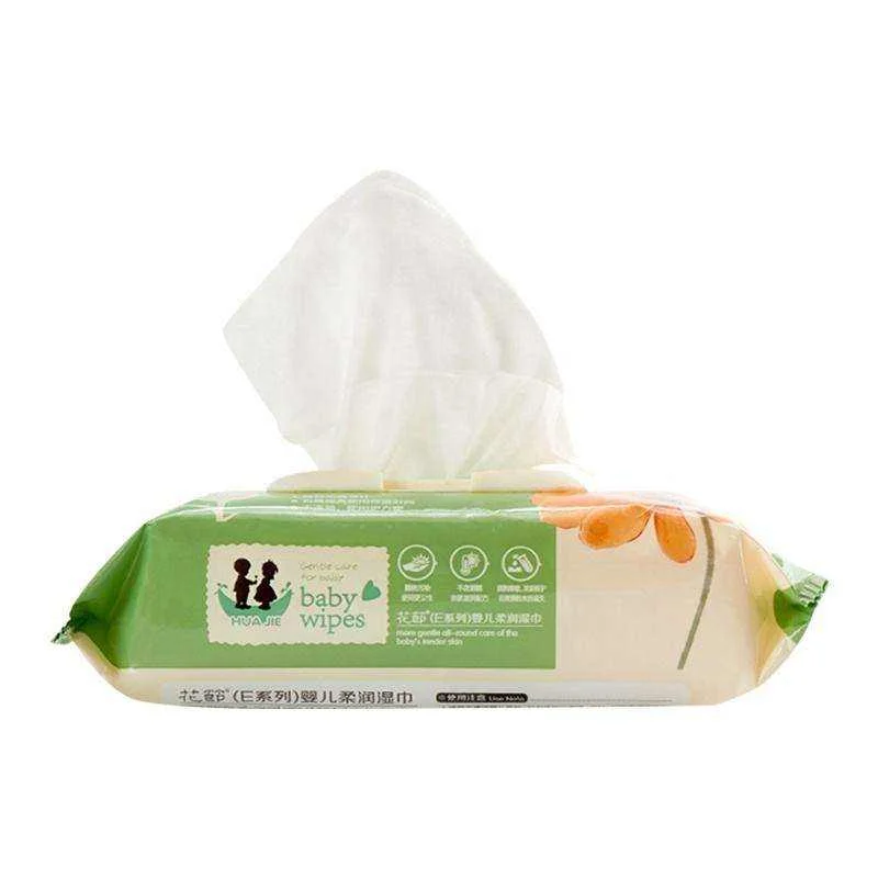 Free Sample 80PCS Pure Water Unscented Baby Wipes Custom Wipes Packaging Cleaning Skin Care