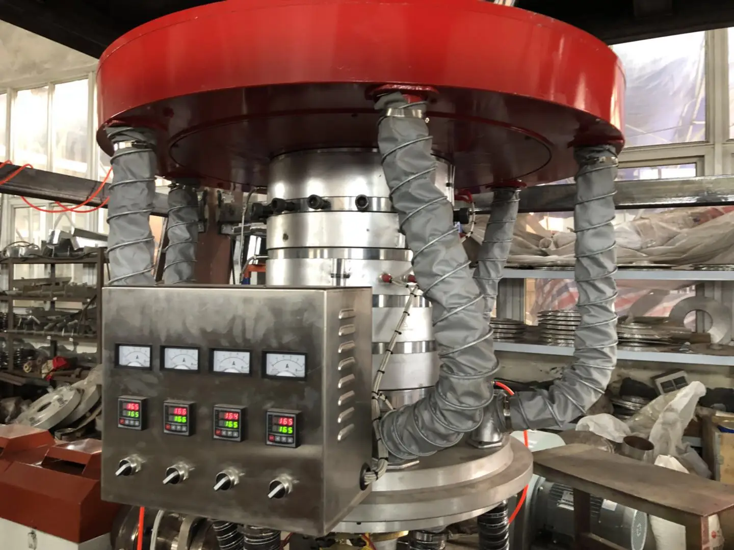 High Speed ABA 3 2 Layer HDPE LDPE PE Blown Film Extruder Agriculture Polyethylene Plastic Film Blowing Machine Price