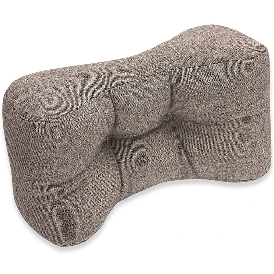 C1872 Thick Linen Fabric Body Lumbar Butterfly Shape Cushion Chair Back Support Soft Lumbar Cushion