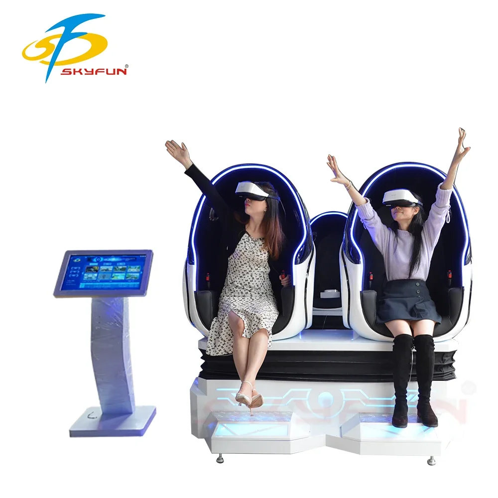 Virtual Reality Equipment Games Cinema Simulator 2 Seater 9D VR 3D Egg Chair Machine